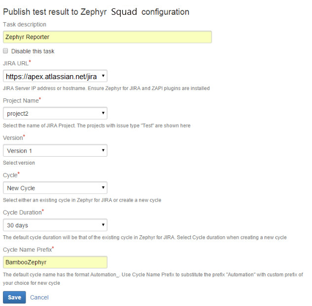 Zephyr build task configuration