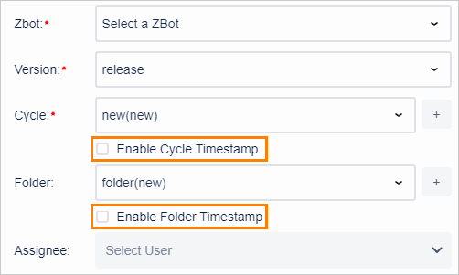 Timestamp option