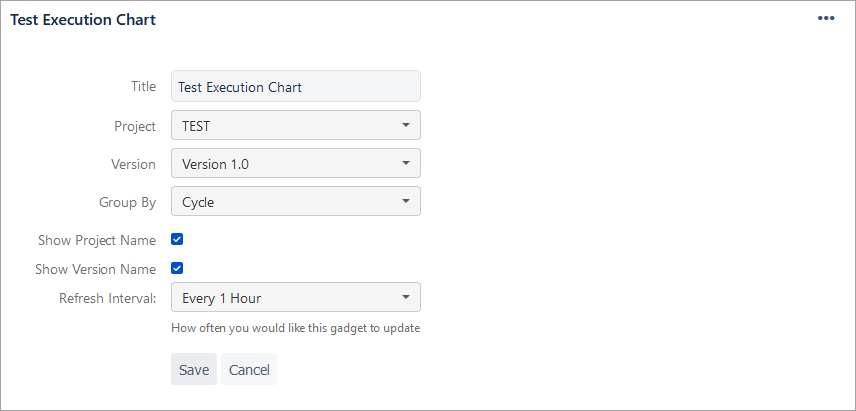 Editing Test Execution charts